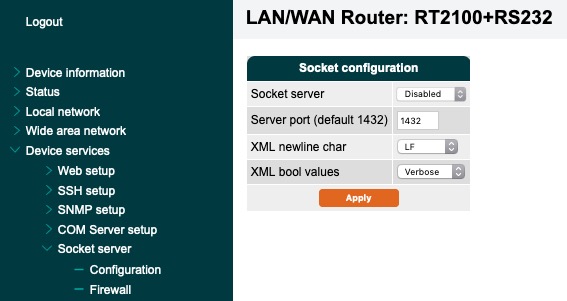 Socket Server Configuration