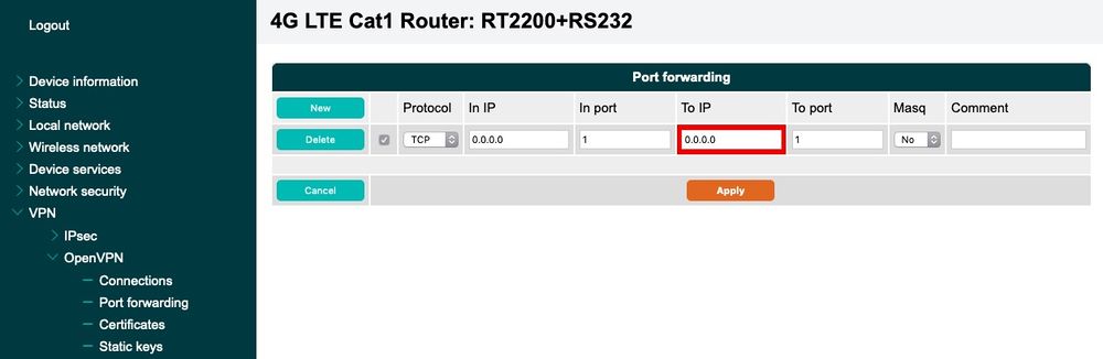 Port Forwarding