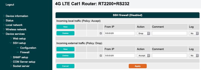 SSH Firewall