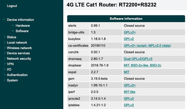 Software Information