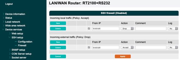 SSH Firewall