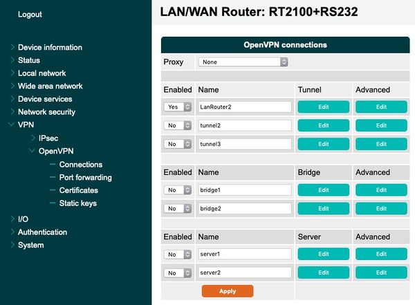 OpenVPN Connections