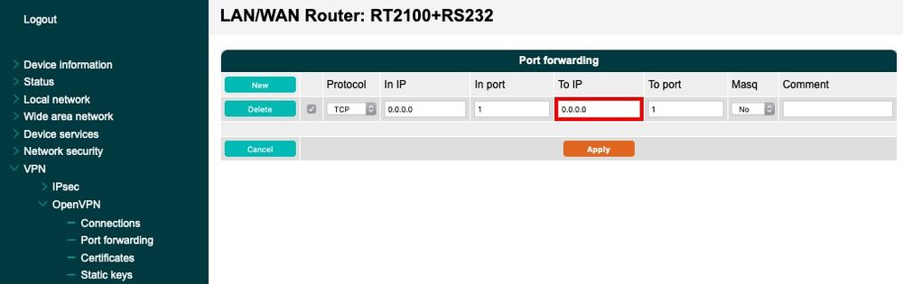 Port Forwarding
