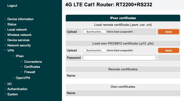 IPsec Certificates